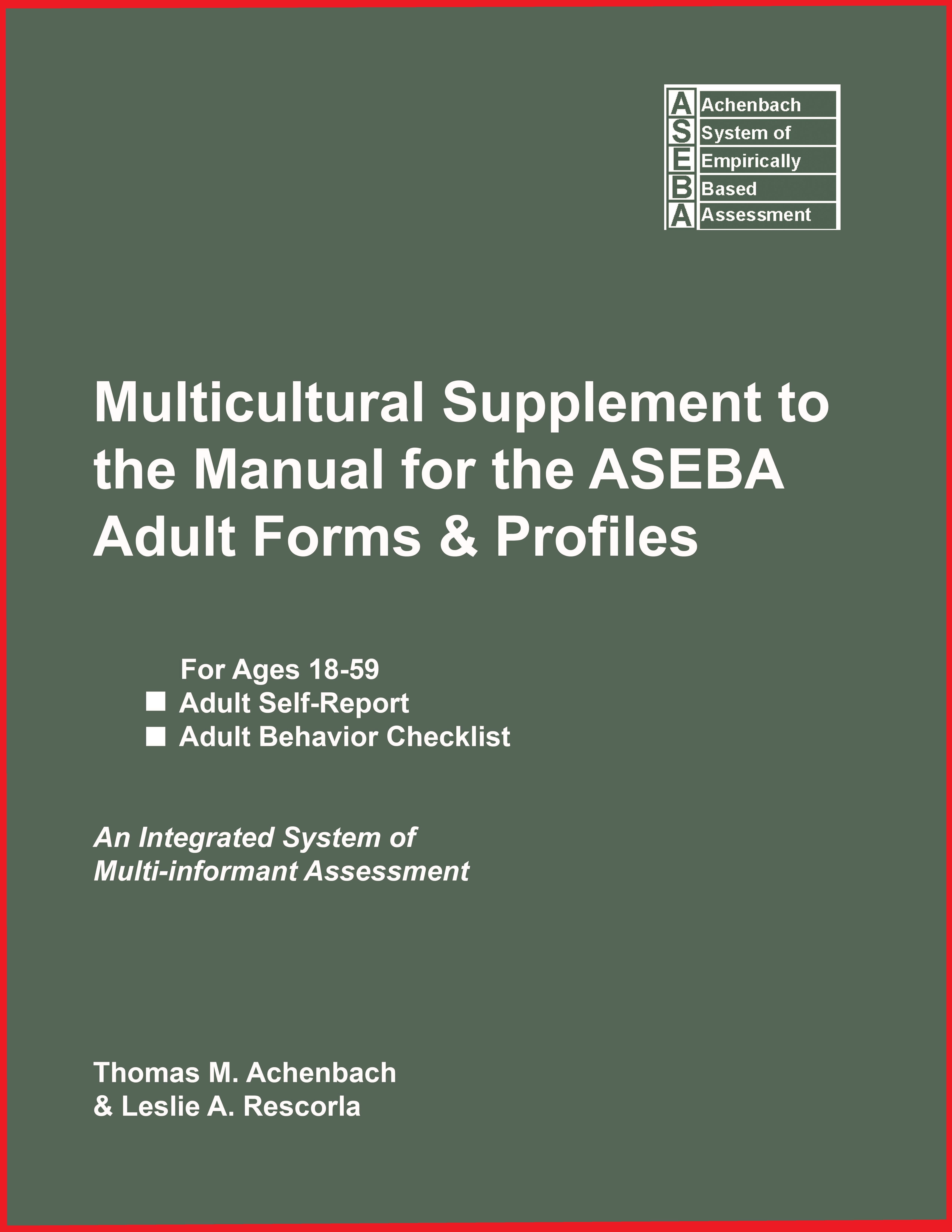 Multicultural Supplement to the Adult Manual- Electronic